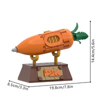 Set de Bloques de Construcción MOC, Figura en Forma de Serpiente, Modelo de Grabador de Voz con Forma de Rábano, Juguete de Ensamblaje con Ladrillos de Partículas Pequeñas para Decoración de Escritorio