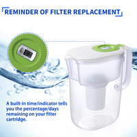 Purificateur d'eau alcaline ionisée manuel JULAN 3,5 L pour la maison, filtre à charbon actif, protection contre les métaux lourds, résine écologique
