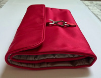 Sac de voyage pour bijoux personnalisé avec logo, pliable, poche transparente en PVC, organiseur de bijoux cosmétiques avec fermeture à clip métallique