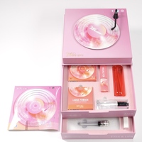Boîte d'emballage en carton rose personnalisée pour cosmétiques, OEM, vente en gros, boîte cadeau en papier pour tourne-disque sur mesure