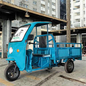 Hàng hóa 3-bánh xe điện ba bánh 60V động cơ 1000W Điện 400kg tải trọng Công suất chứng nhận thép cabin van xe tải mở - Product Image 2