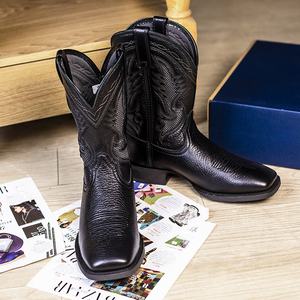 Sepatu Bot Koboi Goodyear Welt Pria Buatan Pabrik Kualitas Terbaik Kulit Sapi Sepatu Bot Koboi Pria Gaya Barat Sepatu <span class=keywords><strong>Fashion</strong></span> Pria - Product Image 1