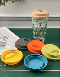 Couvercles en silicone pour tasses à café écologiques sans BPA - Qualité alimentaire, portables, cadeaux promotionnels originaux avec logo personnalisé - Product Image 1