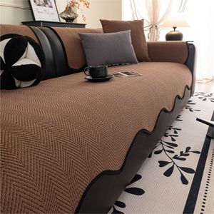 Chenille <b>Sofa</b> <b>Cover</b> Solid Color Non Slip Irregular Shape All Season Universal Fit Spring 2026 - Product Image 1