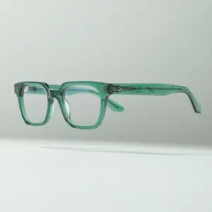 女性を読むための新しいアセテート光学眼鏡男性光学眼鏡フレーム眼鏡アクセサリー用のアンチブルーライトグラス