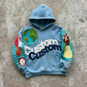 Produttori di <span class=keywords><strong>Abbigliamento</strong></span> Personalizzato, Felpa con Cappuccio per Uomo in 100% Cotone 350 400 500GSM con Ricamo Integrale, Stampa in Rilievo e Applicazioni - Product Image 1