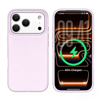 Coque magnétique en silicone liquide TENOVA pour iPhone 17 16 Pro Max, pare-chocs en TPU haute élasticité, contour de caméra surélevé, 4 coins, OEM