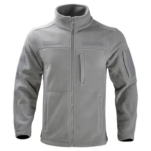 HAN WILD Tactical Outdoor Jacket For Fleece Stand Collar Jacket Tactical Jacket With Full Zipper