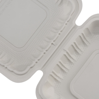 Tiya PP Qualité Alimentaire Snap Lock Carré À Charnière Carré Récipients Alimentaires En Plastique Préparation De Repas Récipients Alimentaires pour Micro-ondes