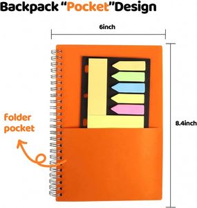 Lot de 4 cahiers A4 à spirale avec couverture en cuir, grille quadrillée, couleur et logo personnalisés, 80 feuilles, emballage personnalisé - Product Image 2
