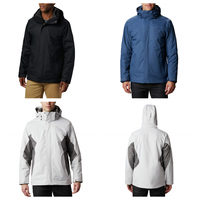Nouveau design de veste coupe-vent d'élévation 3 en 1 Veste épaissie imperméable Veste d'hiver 3 en 1 chaude personnalisée pour hommes de grande taille
