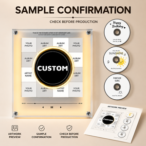 Nouveauté : Aimant de réfrigérateur personnalisé NFC avec lecteur CD et 9 CD intégrés, veilleuse décorative pour la maison avec fonction rotative, Merch Kpop - Product Image 4