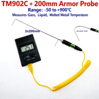 Termometer Digital TM902C Tipe K Termokopel Pengukur Suhu Industri Respon Cepat Suhu Tinggi