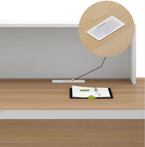Comptoir de réception pliable moderne en bois pour salons, <span class=keywords><strong>banques</strong></span>, hôtels, hôpitaux, centres commerciaux, supermarchés - Product Image 2