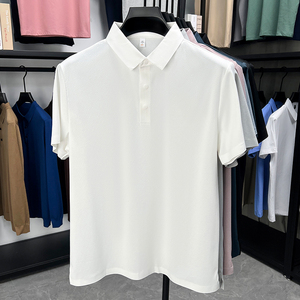 7 ए एंटी-बैक्टीरियल शांत पुरुषों की गर्मियों की टी-शर्ट शुद्ध रंग नए मॉडल बर्फ रेशम व्यवसाय प्लेड के लिए तैयार - Product Image 4