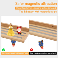 Hölzernes Wandmontiertes Magnetisches Tonie-Figuren-Regal Mit Ladefach Kinderzimmer Audio-Player Display Aufbewahrungsregal