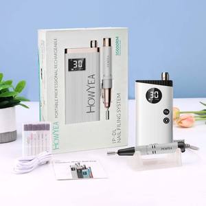HOWYEA Portátil Carbono Escova Motor Nail Grinder Recarregável 30000 RPM Acrílico <span class=keywords><strong>Gel</strong></span> Nails CE Certified Ideal Nail Technicians - Product Image 4