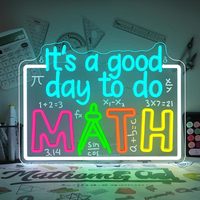 C'est une bonne journée pour faire de la mathématique - Panneau lumineux néon LED - Panneau néon mathématique pour la salle de classe - Lumières néon pour les salles de classe