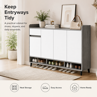 Mueble Zapatero para Entrada de Casa, Moderno y Sencillo, para Pasillo, Sala de Estar, Vestíbulo, Apartamento Pequeño, Gran Capacidad de Almacenamiento