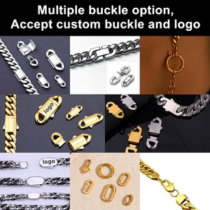 Không Thấm Nước Hip Hop 14K 18K Mạ Vàng Cuba Lề Đường Liên Kết Mens Miami Thép Không Gỉ Đồ Trang Sức Chuỗi Vòng Cổ Cuba Liên Kết Chuỗi - Product Image 4