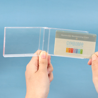 SUNSHING-Tarjetero transparente acrílico, caja de almacenamiento para tarjetas, soporte de escritorio de oficina, estuches de plástico para tarjetas de identificación, soporte de exhibición