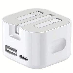 Original High Quality <b>Uk</b> Plug Wall Charger <b>Adapter</b> 20w Type c Pd Fast Charging Multi Charger Cable for Phone 15 16 - Product Image 1