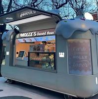 Remorque alimentaire mobile électrique en acier inoxydable avec certification CE, utilisée pour la restauration de vacances, remorque alimentaire pour franchise