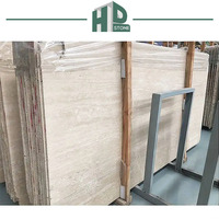 Dalles de travertin beige italien Romano pour intérieur, dalles de marbre travertin beige