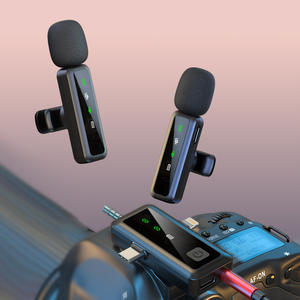 H65ไมโครโฟนไร้สายแบบ3-in-1, ไมโครโฟนลาวาเลียร์ไร้สายกลางแจ้งกล้องลดเสียงรบกวนสตรีมมิ่งสดถ่ายภาพแบบพกพา - Product Image 4