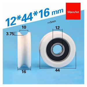 <span class=keywords><strong>Roulement</strong></span> à billes à <span class=keywords><strong>gorge</strong></span> profonde en POM 6201 2RS avec <span class=keywords><strong>roulement</strong></span> à poulie en <span class=keywords><strong>U</strong></span> recouvert de plastique pour guidage de câble d'automatisation - Product Image 2