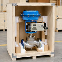 Vanne à soupape modulante pneumatique industrielle 4-20mA avec positionneur en acier inoxydable à brides pour le contrôle du débit de process