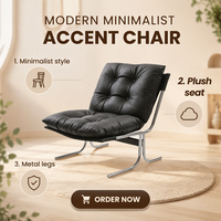 Fauteuil d'appoint moderne et minimaliste, capitonné, durable, dossier haut, assise rembourrée, pieds en métal, revêtement en velours, pour salon, hôtel, maison