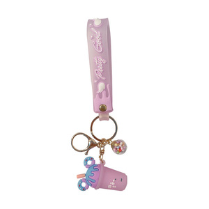 Wholesale Creative Popular Good Quality Cute Gift Ice Cream Key Ring PVC Fashion Bag Charm <b>Miniature</b> Decor for Car Phone - Product Image 6