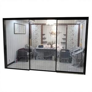 Puerta Corredera de Aluminio para Interiores, Minimalista, con Marco Estrecho, de Vidrio, con Energía Solar, para Entrada, Balcón, Sala de Estar, Estudio y Baño, Venta al Por Mayor - Product Image 1