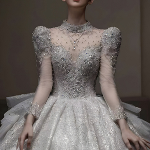 แจนเซมเบอร์ชุดแต่งงานของผู้หญิงชุดราตรีประดับเลื่อมระดับไฮเอนด์สำหรับ LSHT042 - Product Image 4