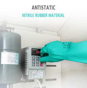 Guantes <span class=keywords><strong>de</strong></span> Nitrilo Reutilizables Superflocados Verdes, Guantes <span class=keywords><strong>de</strong></span> Seguridad para Mecánicos, Resistentes a Químicos, Impermeables, para Trabajos Industriales y <span class=keywords><strong>de</strong></span> Jardinería - Product Image 4