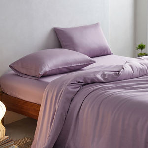 Parure de Lit 100 % Bambou Bio, Taille et Couleur Personnalisables, Draps de Lit en Bambou Respirants et Rafraîchissants avec Drap-Housse Élastique et Taie d'Oreiller - Product Image 3