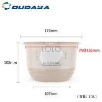 Compartimentos BRC de 1,5 l para comida, contenedor de plástico para microondas, preparación de comida, PP, desechable, bento, fiambrera, embalaje de alimentos