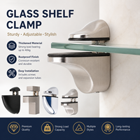 Support de fixation mural réglable en acier inoxydable pour étagère en verre, idéal pour cuisine, salle de bain, armoire et meubles