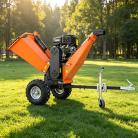 Broyeur de bois robuste 15HP avec boîtier renforcé, capacité de 120 mm, machine forestière à essence, certifiée CE