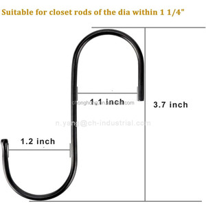 Crochets <span class=keywords><strong>de</strong></span> suspension multifonctions <span class=keywords><strong>en</strong></span> métal Crochets <span class=keywords><strong>de</strong></span> suspension <span class=keywords><strong>en</strong></span> acier noir <span class=keywords><strong>en</strong></span> <span class=keywords><strong>forme</strong></span> <span class=keywords><strong>de</strong></span> <span class=keywords><strong>S</strong></span> Crochets <span class=keywords><strong>en</strong></span> métal à usage intensif - Product Image 2
