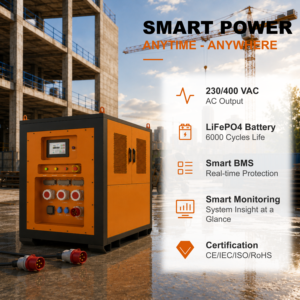 60kwh Mobile <b>Energy</b> <b>Storage</b> <b>System</b> Portable Battery 40kw Ac Output Power Station for Construction Temporary Supply - Product Image 2