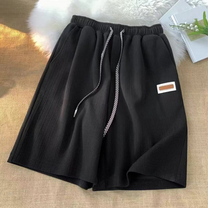 Shorts pour hommes <span class=keywords><strong>Été</strong></span> 2025 en soie glacée fine, <span class=keywords><strong>d</strong></span>écontractés, style basketball, coupe ample hipster - Product Image 2