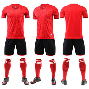 Kaos Sepak Bola Gaya Internasional Jersey Olahraga Kustom Bernapas 100% Poliester Cepat Kering - Product Image 3