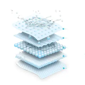 Compuesto de SAP recubierto de algodón esponjoso Venta caliente Pañales para bebés Materias primas Absorbencia Sap Airlaid Paper