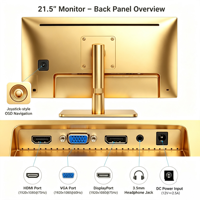 Monitor de Computadora FHD de 21.5 Pulgadas, Panel VA, 1080P, 60Hz, HDMI, VGA, DP, VESA, Soporte de Metal, Oficina, Hogar, Negocios, Suministro al por Mayor, Fábrica OEM