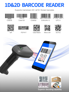 Lecteur de codes-barres 1D 2D filaire, lecteur de codes-barres 2D avec capteur CMOS, interface USB, lecteur de codes QR pour POS, supermarché, entrepôt GT-1800W - Product Image 4