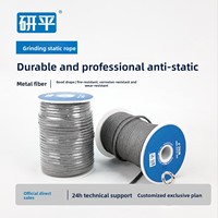 Cordon plat en fibre métallique antistatique, résistant au feu et à l'abrasion, à forte conductivité, membrane textile fonctionnelle, emballage souple