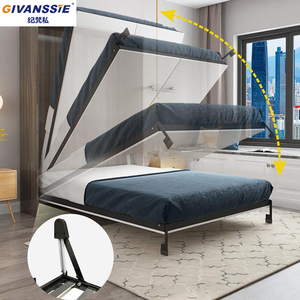 Cama Murphy Moderna Personalizada, Plegable, Ahorradora de Espacio, Oculta en la Pared, de Madera, Resistente al Fuego y al Agua, Panel de <span class=keywords><strong>Muebles</strong></span> para Dormitorio - Product Image 3