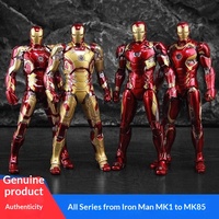 Figurine officielle Iron Man de Zhongdong, série complète MK, Marvel Avengers, jouet en plastique lumineux, figurine de collection